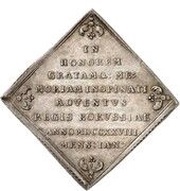 1 Thaler - Frederick August I Presence of King Frederick William of Prussia, Germany, 1728 reverse image
