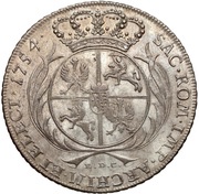 1 Thaler - Frederick August II, Germany, 1753-1754 reverse image