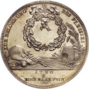1 Thaler - Frederick August III Prize Taler, Germany, 1780 reverse image
