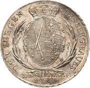 1 Thaler - Frederick August III, Germany, 1791-1792 reverse image