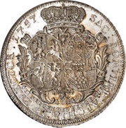 1 Conventionsthaler - Frederick August II Ausbeute, Germany, 1757 reverse image