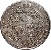 1 Conventionsthaler - Frederick August II, Germany, 1763 reverse image