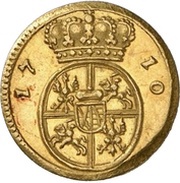 ½ Ducat - Frederick August I, Germany, 1710 reverse image