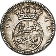 ½ Ducat - Frederick August I Silver pattern strike, Germany, 1710 reverse image