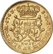 ½ Ducat - Frederick August II, Germany, 1735-1756 reverse image