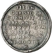 2 Thalers - August Death, Germany, 1586 reverse image