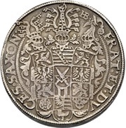 2 Thalers - Christian II, John George and August, Germany, 1591-1599 reverse image