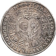 2 Thalers - Christian II, John George I and August, Germany, 1601-1605 reverse image