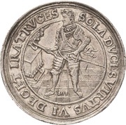 2 Thalers - John George I Accession; Affentaler obverse image
