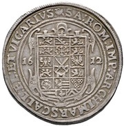 2 Thalers - John George I Vicariat, Germany, 1612 reverse image