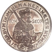 2 Thalers - John George I Centenary of the Reformation obverse image