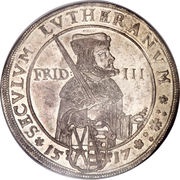 2 Thalers - John George I Centenary of the Reformation, Germany, 1617 reverse image