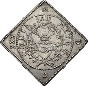 2 Thalers - John George I Klippe; Wedding, Germany, 1630 reverse image