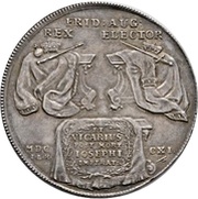 2 Thalers - Frederick August I Vicariat, Germany, 1711 reverse image