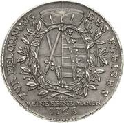 2 Thalers - Frederick August III, Germany, 1765 reverse image