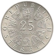25 Schilling Franz Grillparzer obverse image