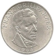 25 Schilling Franz Grillparzer, Austria, 1964 reverse image
