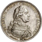 2 Thalers - Frederick August III Ausbeute Grube Beschert Glück obverse image