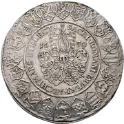 3 Thalers - John George I Peace, Germany, 1650 reverse image