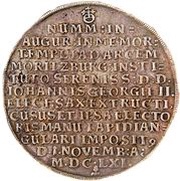 3 Thalers - John George II Moritzburg Chapel, Germany, 1661 reverse image