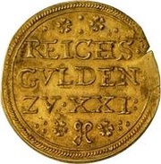 1 Goldgulden - August, Germany, 1584 reverse image