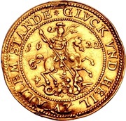 1 Ducat - John George I Baptism, Germany, 1622 reverse image