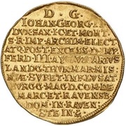 1 Ducat - John George II Vicariat, Germany, 1657 reverse image