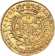 1 Ducat - Frederick August I, Germany, 1698-1733 reverse image