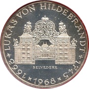 25 Schilling Lukas von Hildebrandt, Austria, 1968 reverse image