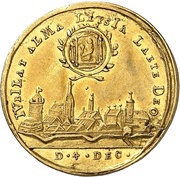 1 Ducat - Frederick August I Leipzig university, Germany, 1709 reverse image