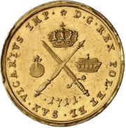 1 Ducat - Frederick August I Vicariat, Germany, 1711 reverse image