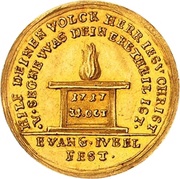 1 Ducat - Frederick Augustus I Bicentenary of the Reformation, Germany, 1717 reverse image