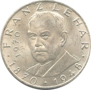 25 Schilling Franz Lehar, Austria, 1970 reverse image