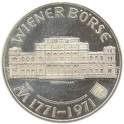 25 Schilling Wiener Börse, Austria, 1971 reverse image