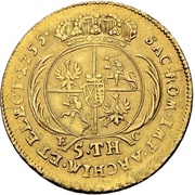 5 Thalers - Frederick August II, Germany, 1755-1756 reverse image