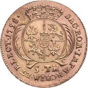 5 Thalers - Frederick August II, Germany, 1755-1758 reverse image
