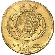 5 Thalers - Frederick August III, Germany, 1803 reverse image