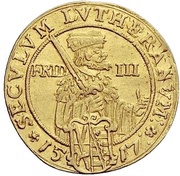 2 Ducats - John George I Centenary of the Reformation, Germany, 1617 reverse image