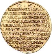 2 Ducats - John George II Vicariat, Germany, 1657 reverse image