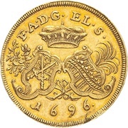 2 Ducats - Frederick August I Campaign against the Ottoman Empire, Germany, 1696 reverse image