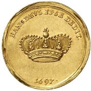 2 Ducats - Frederick August I Coronation, Germany, 1697 reverse image