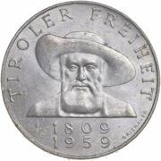 50 Schilling Tiroler Freiheit, Austria, 1959 reverse image