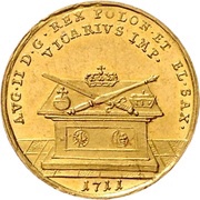 2 Ducats - Frederick August I Vicariat, Germany, 1711 reverse image