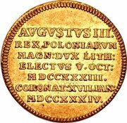 2 Ducats - Frederick August II, Germany, 1734 reverse image