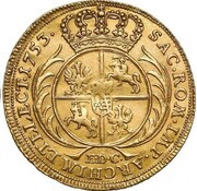 2 Ducats - Frederick August II, Germany, 1753-1754 reverse image