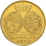 10 Thalers - Frederick August III, Germany, 1778-1779 reverse image