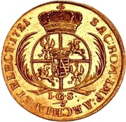 3 Ducats - Frederick August I, Germany, 1721 reverse image