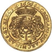4 Ducats - Frederick August I, Germany, 1696 reverse image