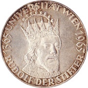 50 Schilling Vienna University, Austria, 1965 reverse image