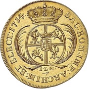 5 Ducats - Frederick August I, Germany, 1714 reverse image